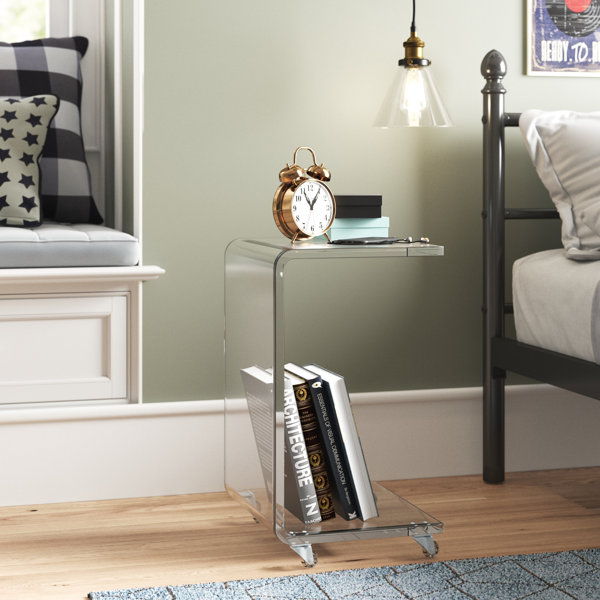 Tall acrylic deals side table